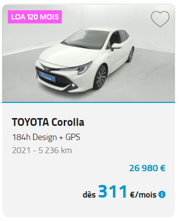 Toyota Corolla Hybride 184