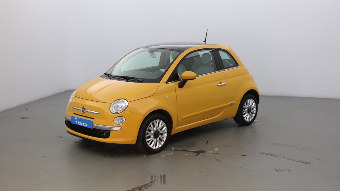 FIAT 500 1.2 8v 69ch Lounge suréquipée  Toit Ouvrant Coloris Pastel ...