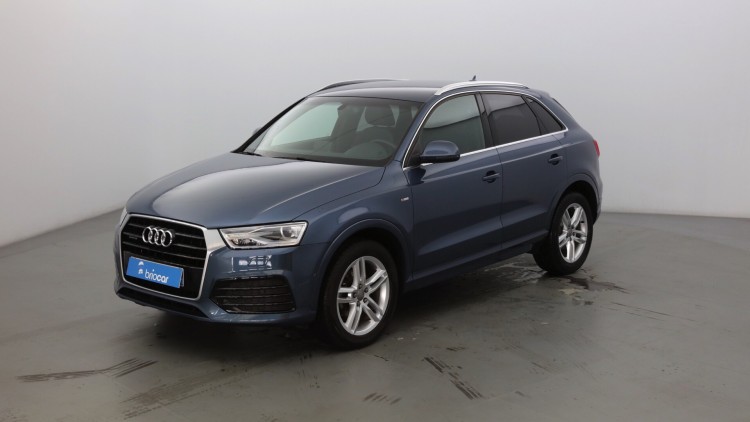 AUDI Q3 2.0 TDI 150ch Ambition Luxe Quattro S Tronic suréquipé +S Line Bleu Utopia