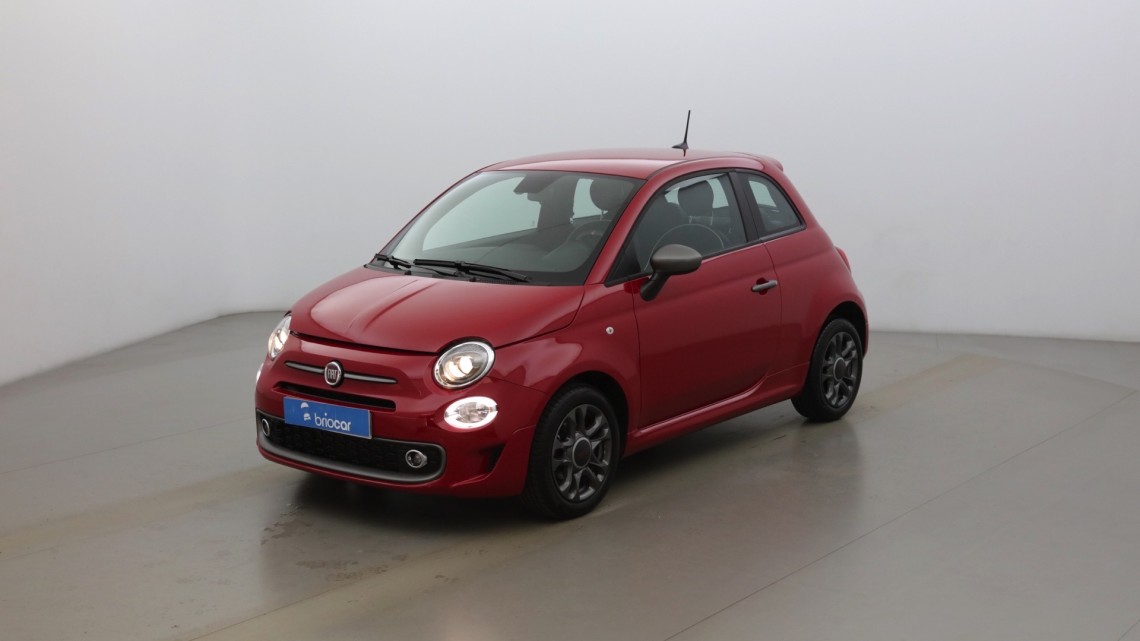 FIAT 500 1.2 8v 69ch Sport Dualogic + Radar de recul suréquipé Color. Pastel Pasodoble Red extra-série