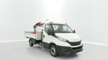 IVECO Daily Fg VUL Daily 35S14H 3750 2.3 136ch Benne Alu JPM + Grue PK 3400 + Pince neuve 190km révisée et livrable partout en France