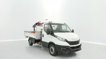 IVECO Daily Fg VUL Daily 35S14H 3750 2.3 136ch Benne Alu JPM + Grue PK 3400 + Pince neuve 190km révisée et livrable partout en France