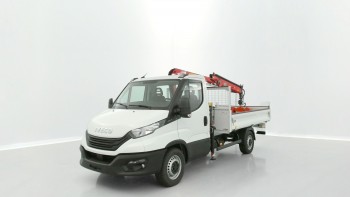IVECO Daily Fg VUL Daily 35S14H 3750 2.3 136ch Benne Alu JPM + Grue PK 3400 + Pince neuve 10km révisée et livrable partout en France