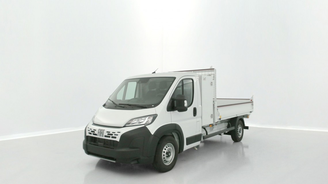 FIAT Ducato Fg VUL DUCATO L3 (L) 3.5 t Maxi 140ch Heavy Duty Benne Acier + Coffre JPM  Blanc