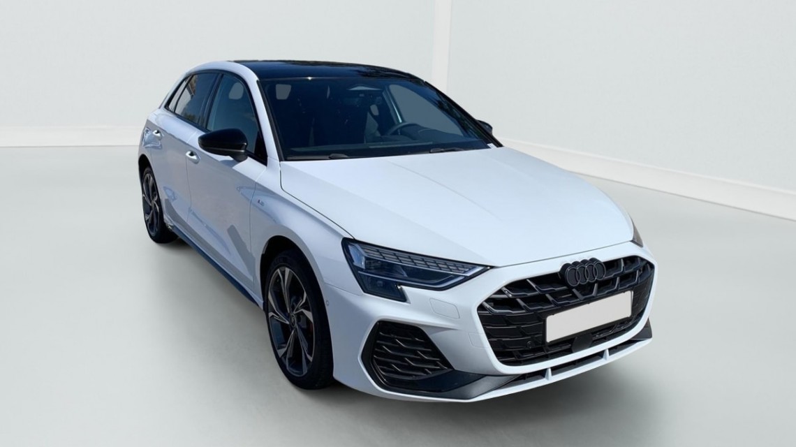 AUDI A3 Sportback 45 TFSI E HYBRIDE RECHARGEABLE 272 S TRONIC 6 S LINE Blanc Arcona