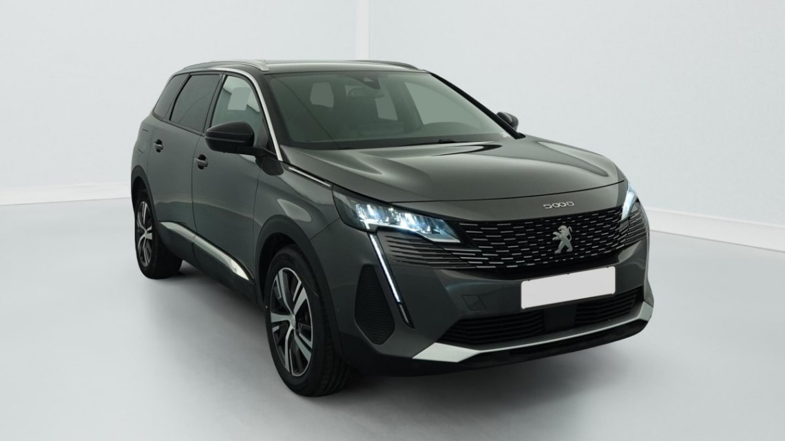 PEUGEOT 5008 Hybrid 136 e-DCS6 Allure Pack Gris Platinium / Toit Noir