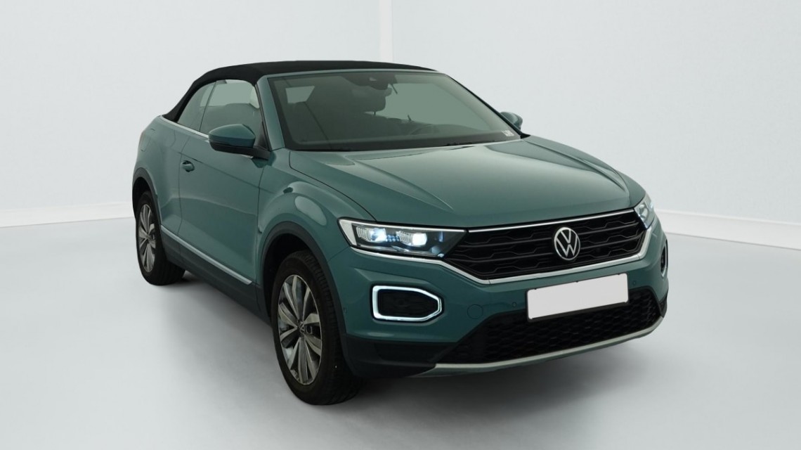 VOLKSWAGEN T-Roc Cabriolet 1.5 TSI EVO 150 START STOP BVM6 STYLE Vert Cactus / Capote Noire