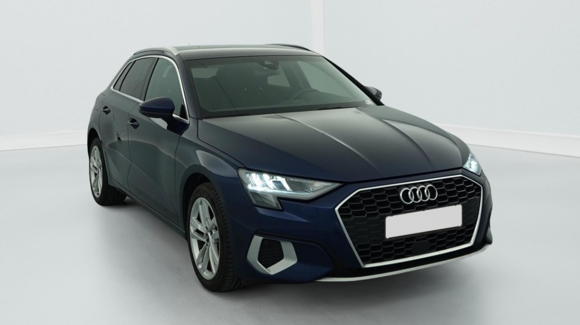 AUDI A3 Sportback 30 TDI 116 S tronic 7 Design Bleu Navarre