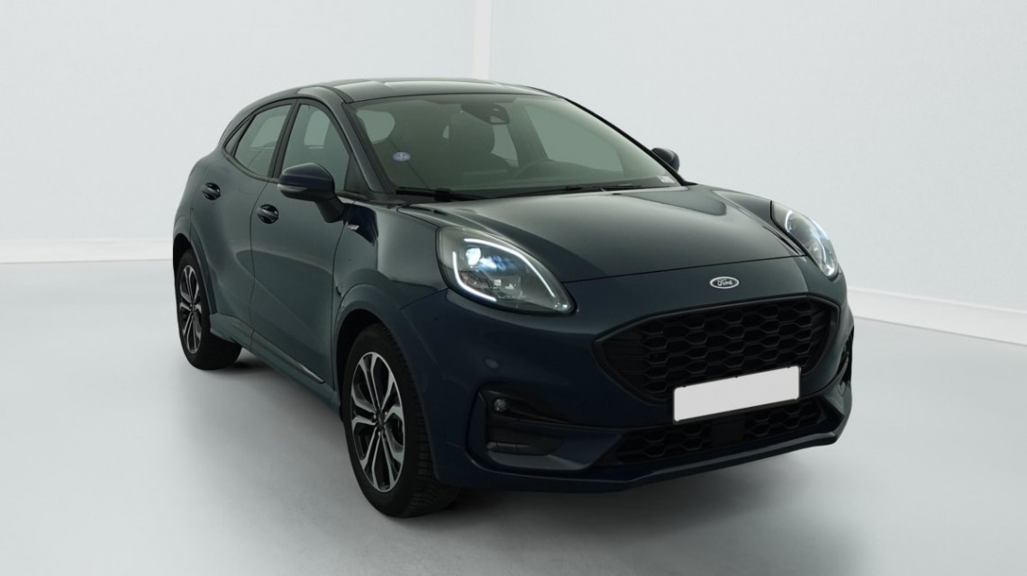 FORD Puma 1.0 FLEXIFUEL 125 CH MHEV S S BVM6 ST-LINE Bleu Abysse