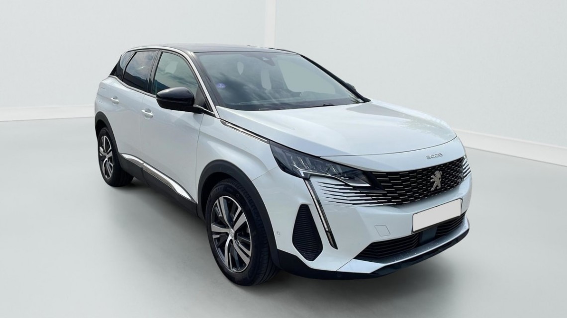 PEUGEOT 3008 Puretech 130ch S S BVM6 Allure Pack Blanc Nacré / Toit Noir Perla Nera