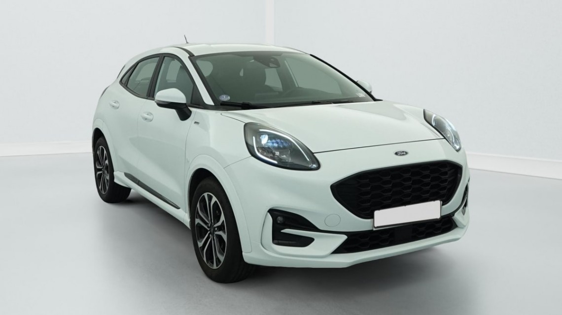 FORD Puma 1.0 EcoBoost 125 ch mHEV S S Powershift ST-Line Blanc Glacier