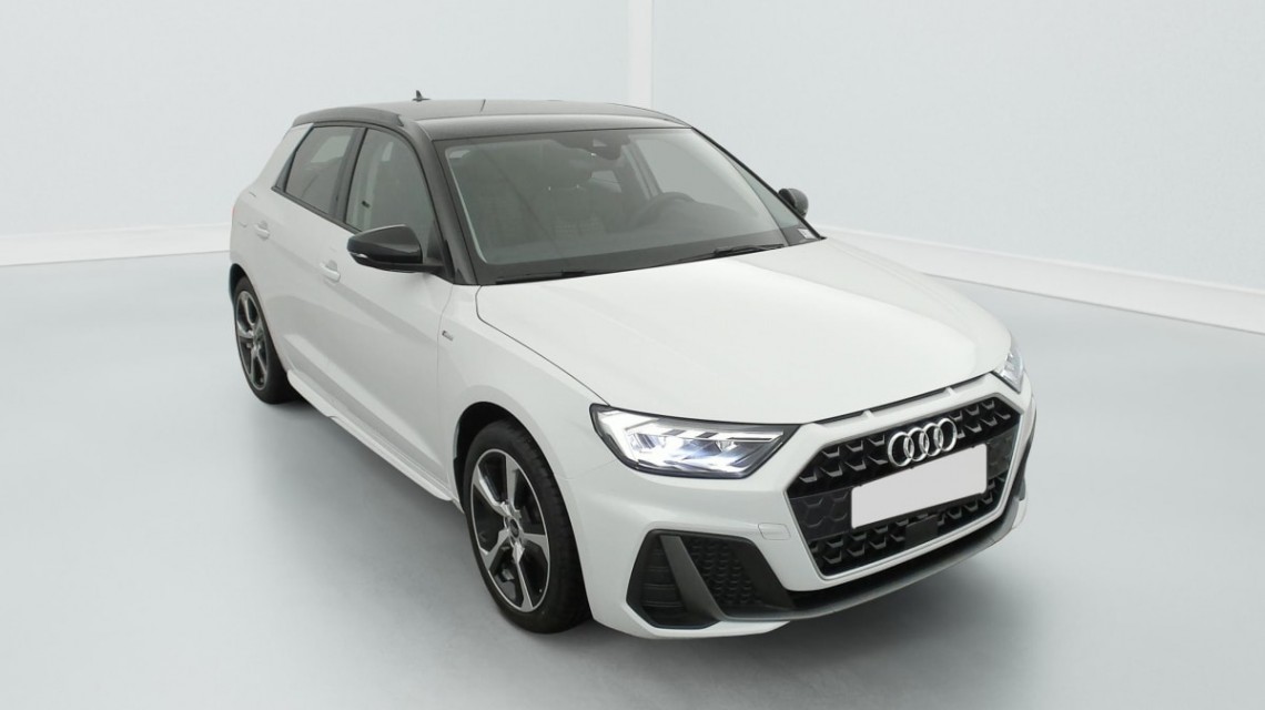 AUDI A1 Sportback 30 TFSI 116 ch S tronic 7 Design Blanc Glacier/ Toit Noir