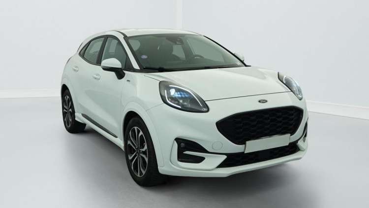 FORD Puma 1.0 FLEXIFUEL 125 CH MHEV S S BVM6 ST-LINE Blanc Glacier