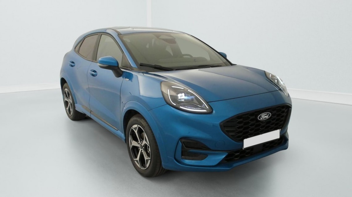 FORD Puma 1.0 EcoBoost 125 ch mHEV S S BVM6 ST-Line Fashion Bleu Aqua