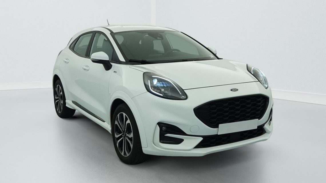 FORD Puma 1.0 FLEXIFUEL 125 CH MHEV S S BVM6 ST-LINE Blanc Glacier