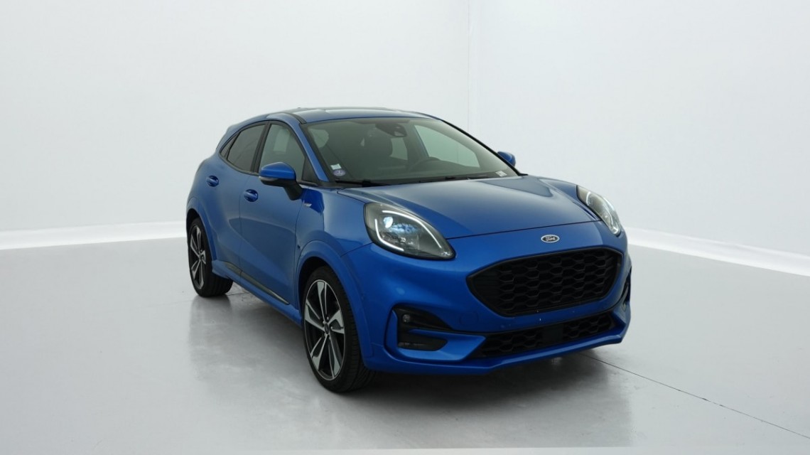 FORD Puma 1.0 Flexifuel 125 ch mHEV S S BVM6 ST-Line X Bleu Island