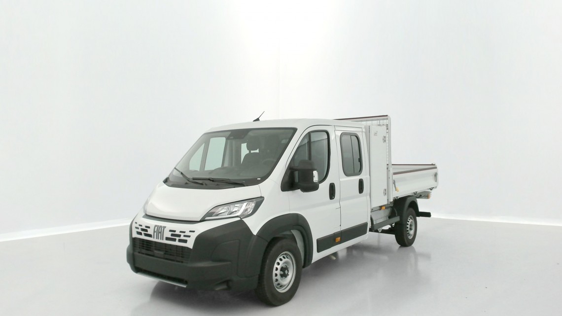 FIAT Ducato Fg VUL DUCATO CA L4 3.5t Maxi 2.2 180ch Heavy Duty Benne Aluminium + Coffre JPM Blanc