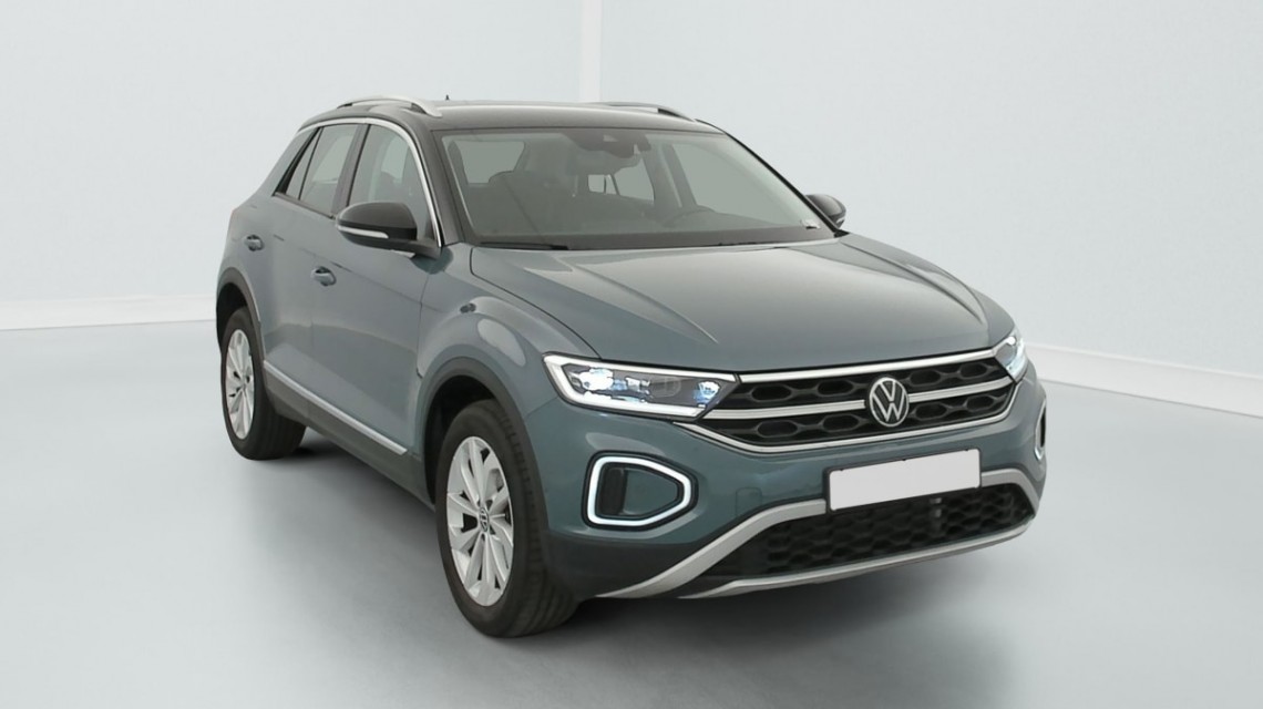 VOLKSWAGEN T-Roc 1.0 TSI 116 START STOP BVM6 STYLE Bleu Pétrole / Toit Noir (Z3a1)