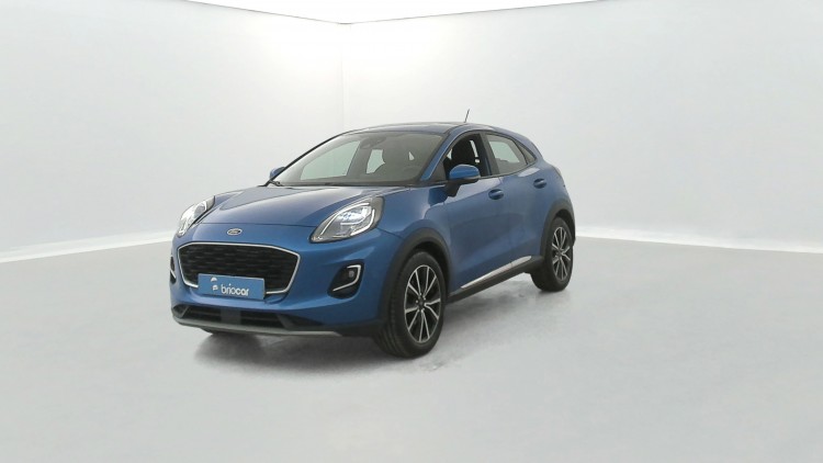 FORD Puma 1.0 EcoBoost 125ch mHEV Titanium + Attelage Fashion Bleu Island Métallisée