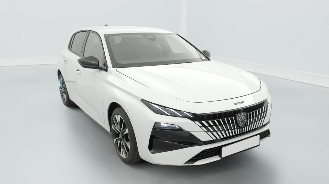 PEUGEOT 308 HYBRID 145 E-DCS6 ALLURE Blanc Okenite