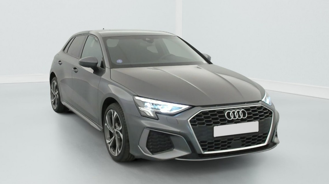 AUDI A3 Sportback 40 TFSIe 204 S Tronic 6 S Line Gris Daytona