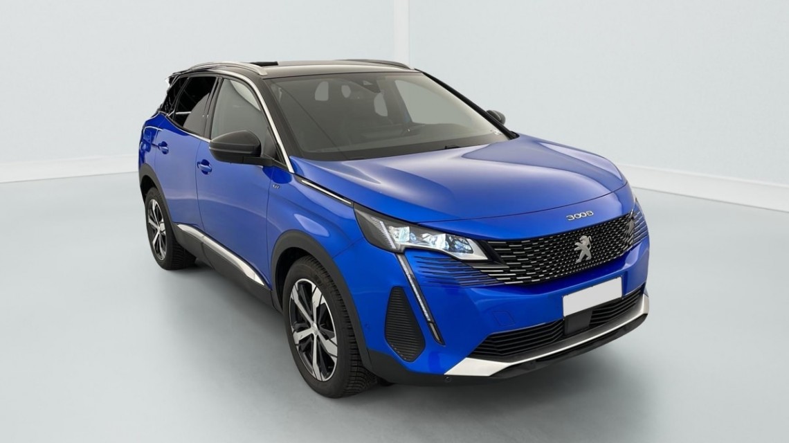 PEUGEOT 3008 BlueHDi 130ch S S EAT8 GT Bleu Vertigo - Toit Noir