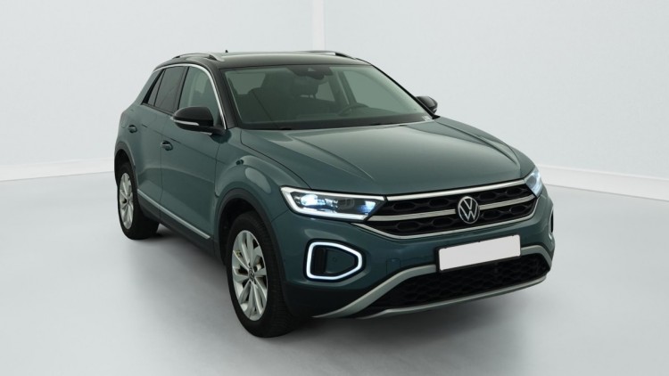 VOLKSWAGEN T-Roc 1.0 TSI 110 START STOP BVM6 STYLE Bleu Pétrole / Toit Noir (Z3a1)