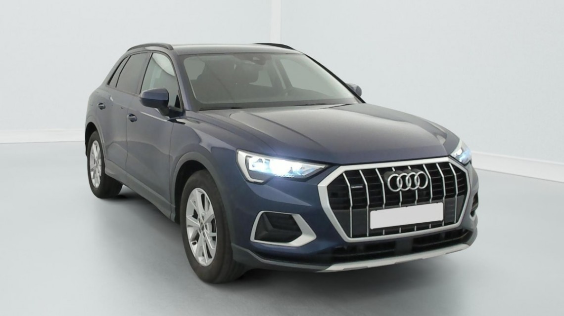 AUDI Q3 35 TDI 150 ch S tronic 7 Quattro Design Bleu Navarre