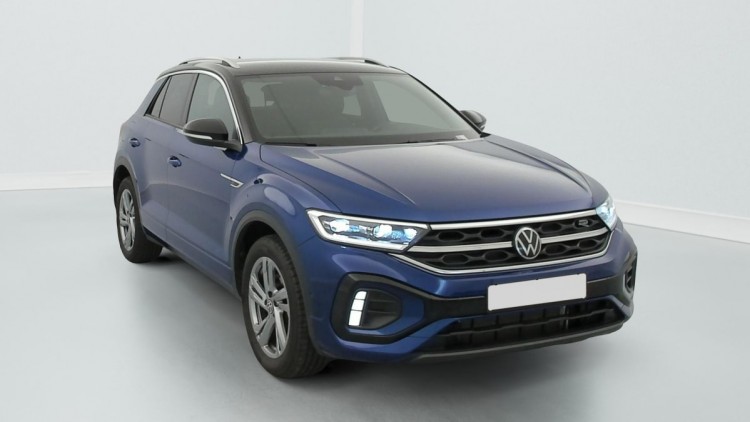 VOLKSWAGEN T-Roc 2.0 TDI 150 START STOP DSG7 R-LINE Bleu Lapiz / Toit Noir