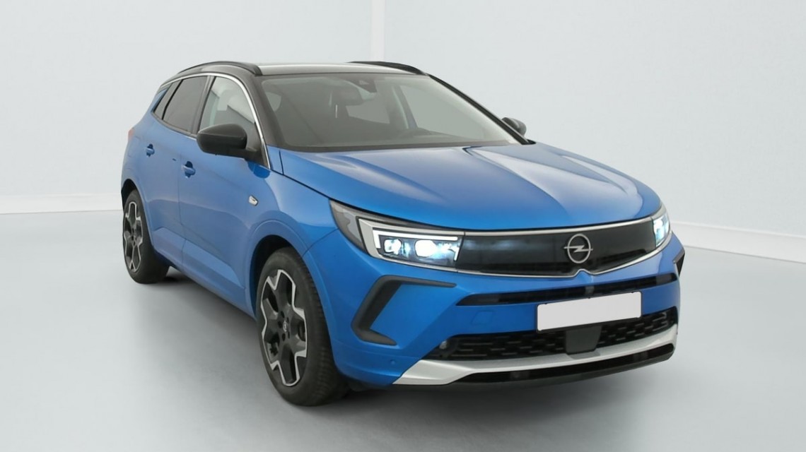 OPEL Grandland X Hybrid4 300 ch AWD BVA8 Ultimate Bleu Kobalt / Toit Noir